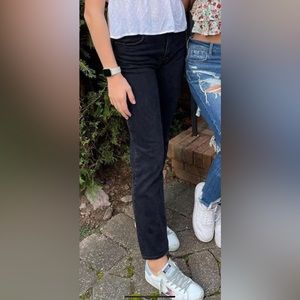 Abercrombie and Fitch Black 90s Straight High Rise Jeans